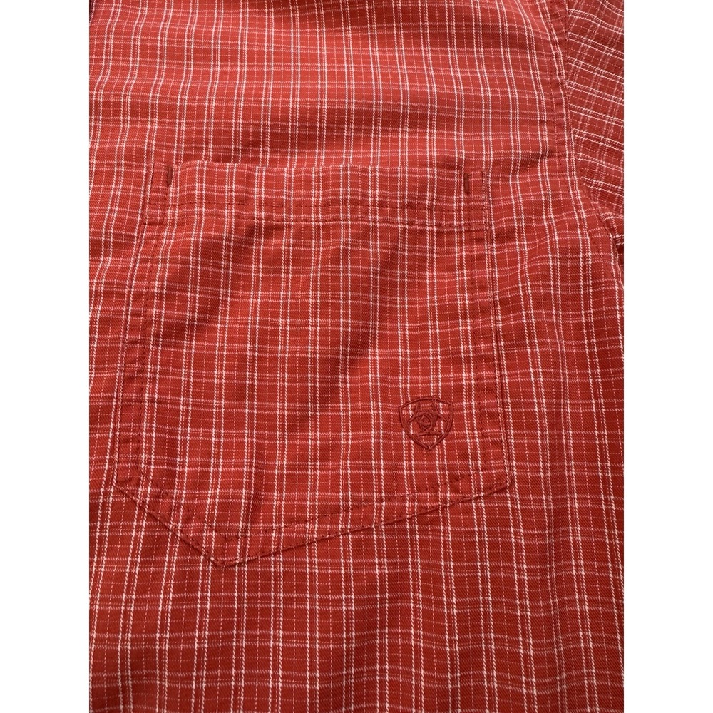 Ariat Pro Series Shirt Mens Medium Red Plaid Long Sleeve Outdoor Western - Picture 3 of 11